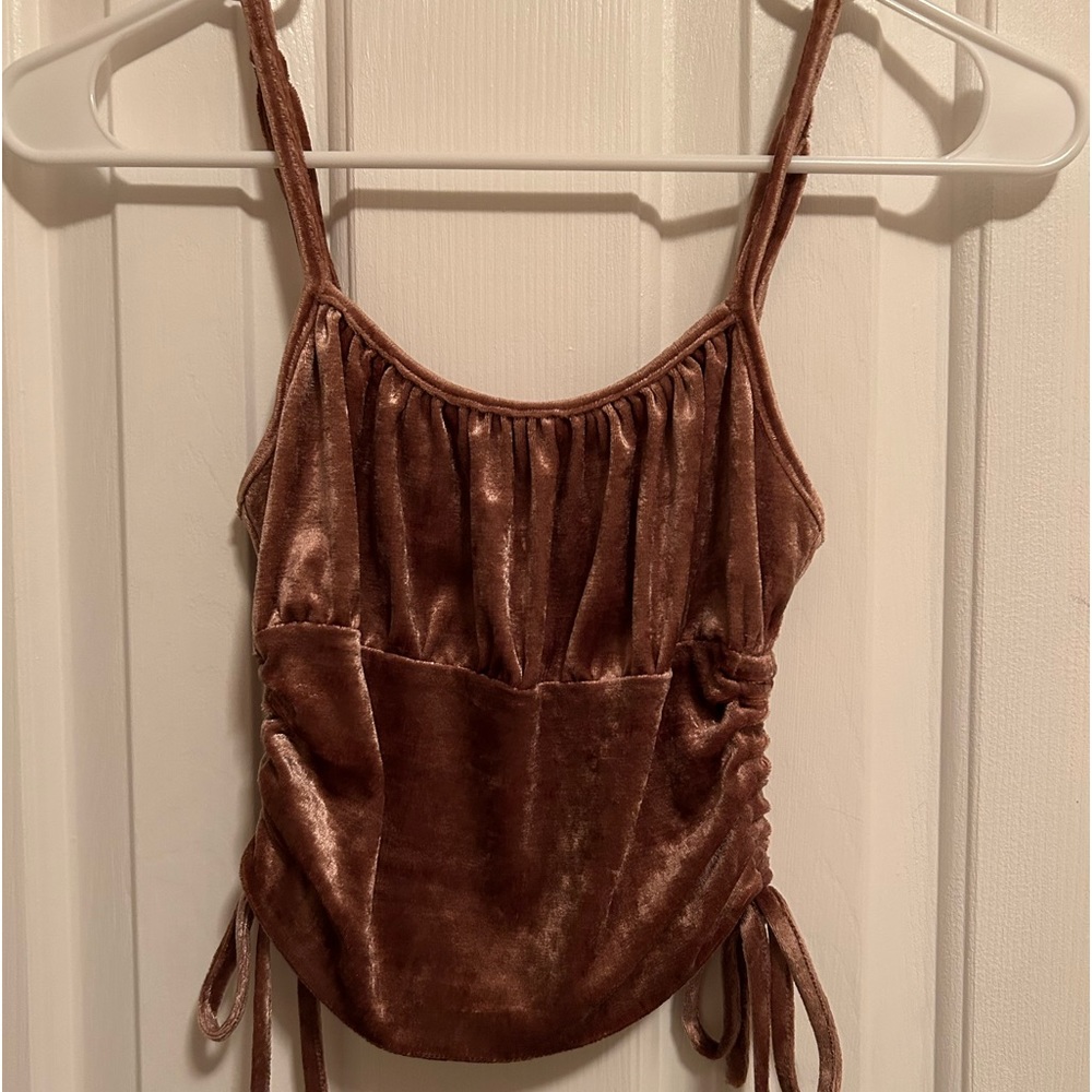 Tillys RSQ Velvet Crop Tank Top